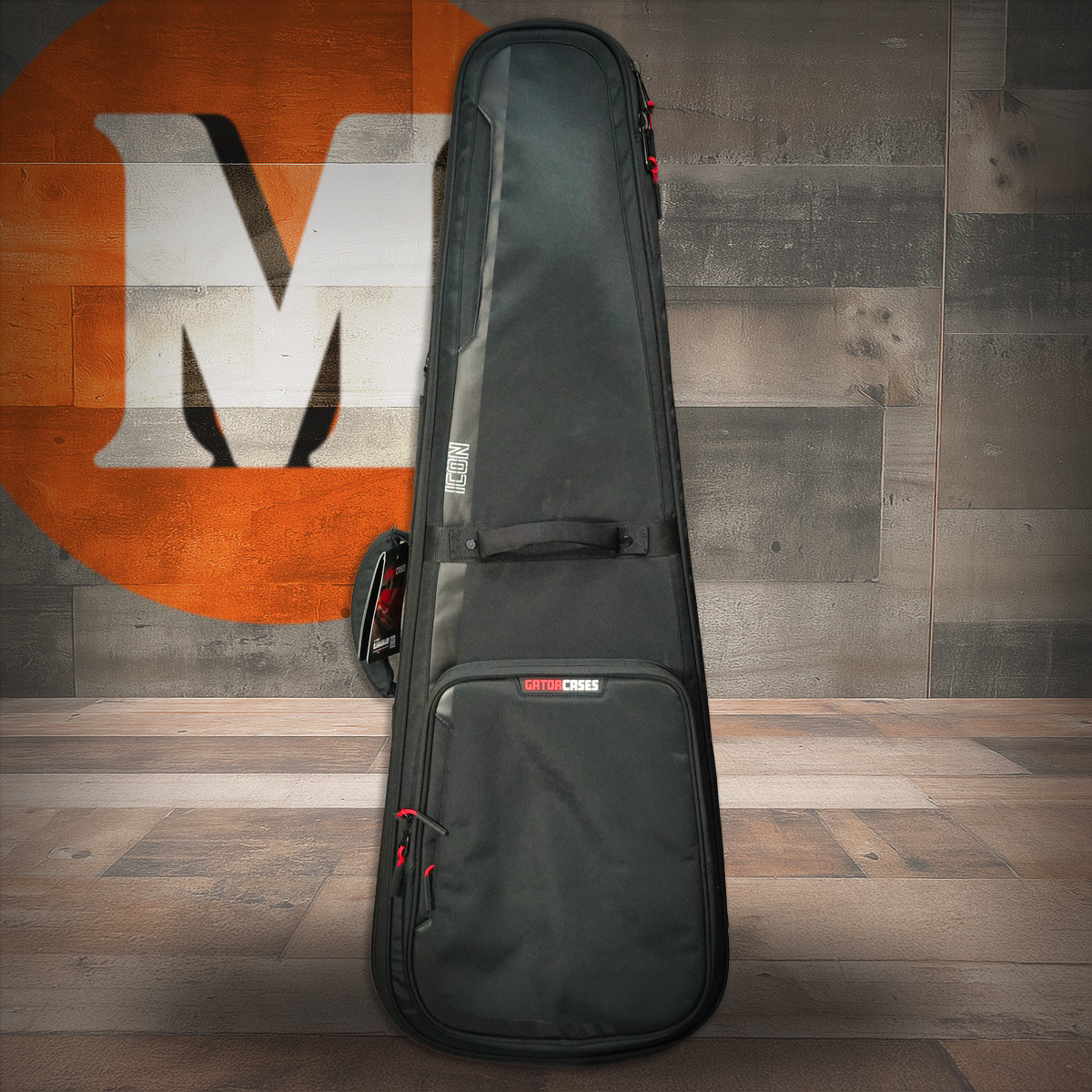 Gator Icon Series Les Paul Guitar Gig Bag - Black featuring premium padded protection, ergonomic straps, durable materials, and sleek design for Les Paul-style guitars.