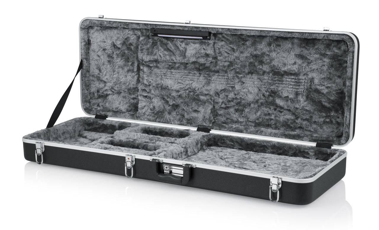 Gator GC-ELECTRIC-LED Deluxe Molded Electric Guitar Case (GC-ELECTRIC-LED) featuring a durable ABS exterior, plush padded interior, heavy-duty latches, and built-in LED lighting for safe nighttime access and superior instrument protection.