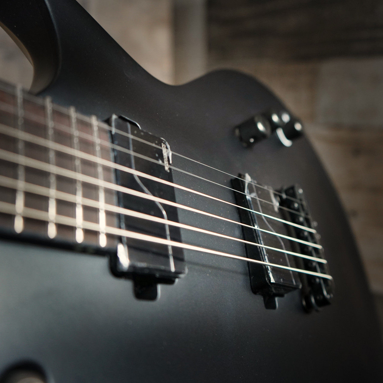 ESP LTD EC-1000 Baritone Electric Guitar - Charcoal Metallic Satin (LEC1000BCHMS) | Musician Madness