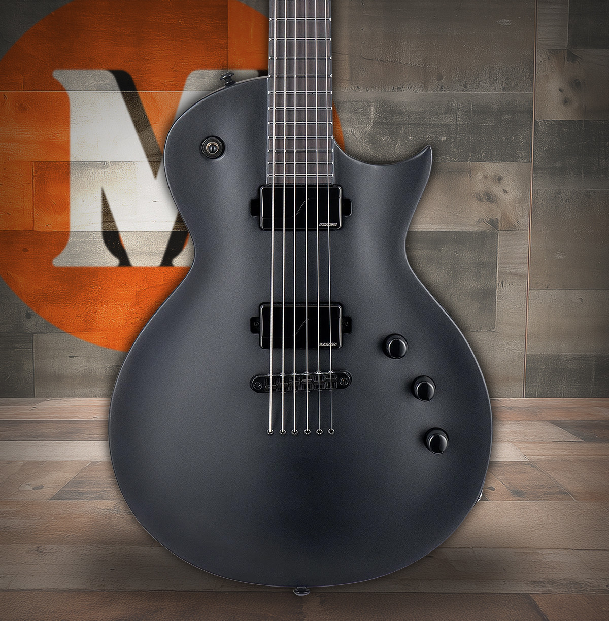 ESP LTD EC-1000 Baritone Electric Guitar - Charcoal Metallic Satin (LEC1000BCHMS)