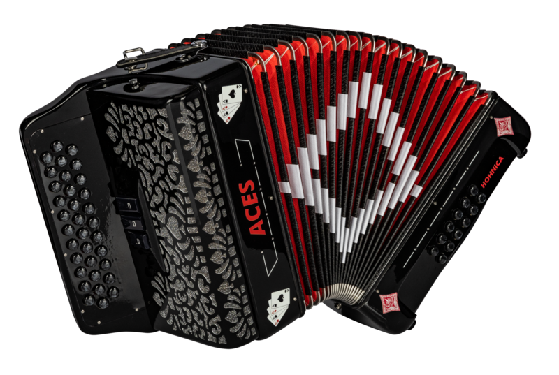 Hohnica Aces Accordion 3-Register F-Bb-Eb Tone (ACES II FBK) | Musician Madness