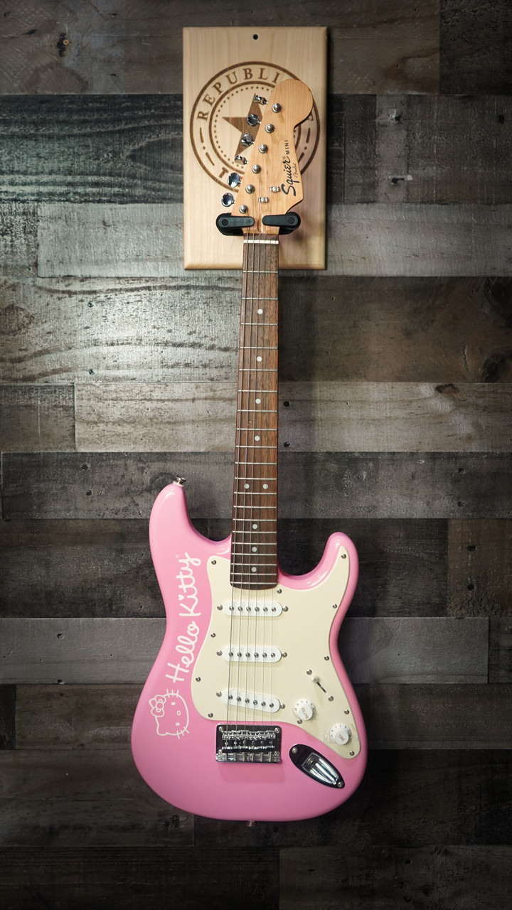 Squier Hello Kitty Mini Stratocaster Pink Electric Guitar