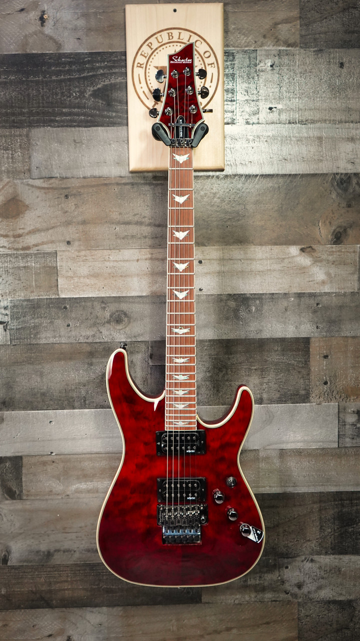 ギター Schecter Omen Extreme 6 FR Floyd Rose Schecter Omen Extreme-6 FR Electric Guitar - See-Thru Black