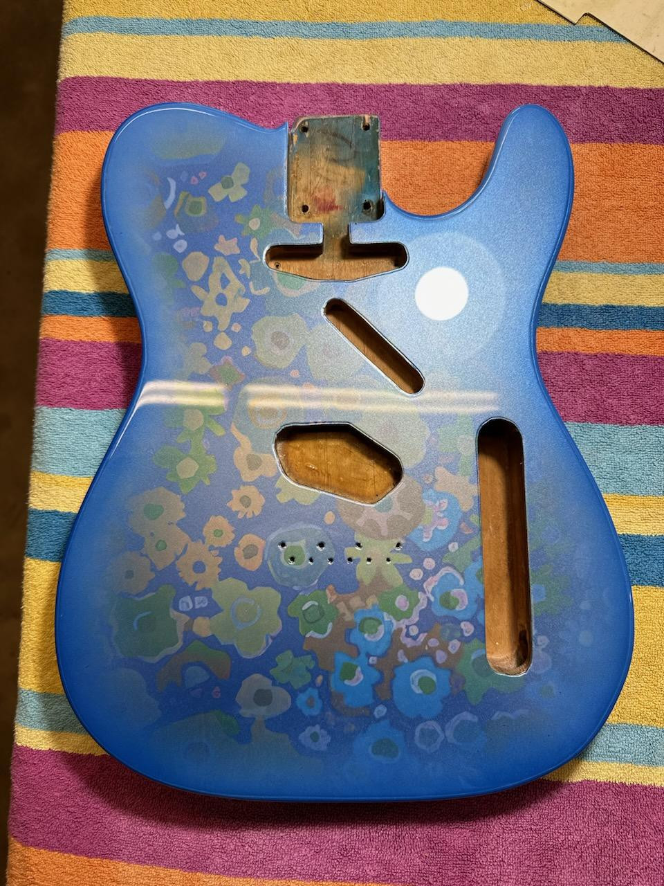 Fender Telecaster Original 1968 Blue Flower Electric Guitar (Refinished) 