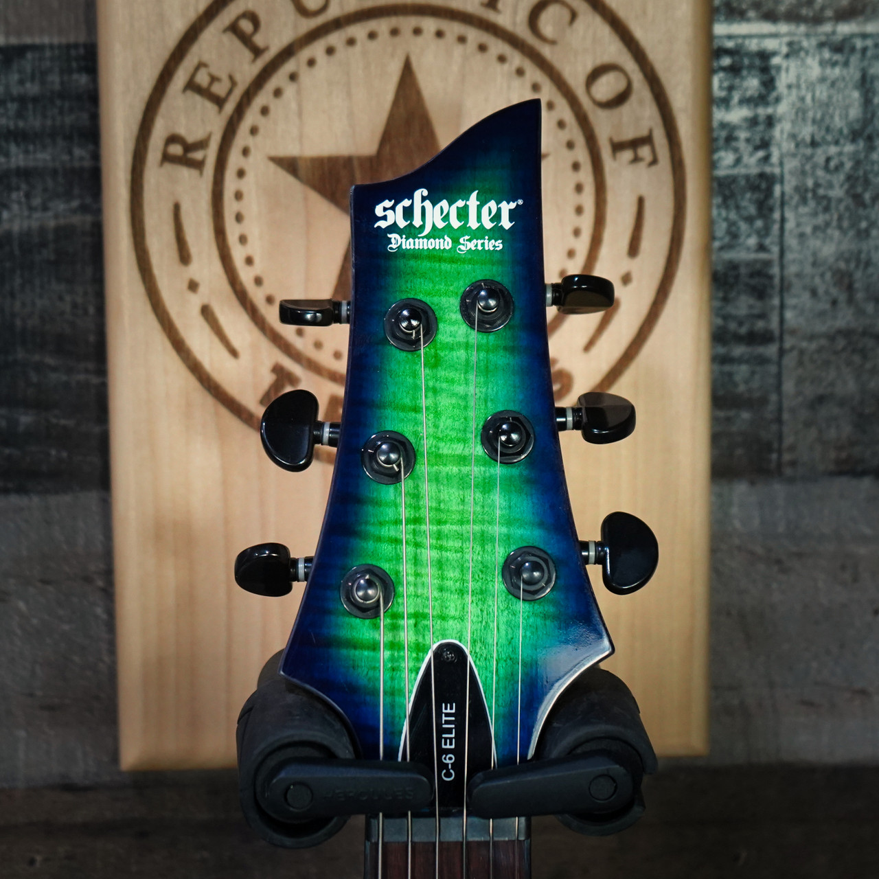 The Schecter C-6 Elite Aqua Burst (782) showcases a vivid Aqua Burst finish over a quilted maple top, delivering a boutique-inspired look with excellent resonance. Its thin-C neck offers smooth, fast playability, while Diamond Series humbuckers provide punchy, balanced tones suitable for rock, metal, blues, and everyday practice. A stylish and reliable choice for players seeking their first high-quality electric guitar or an affordable performance-ready instrument.