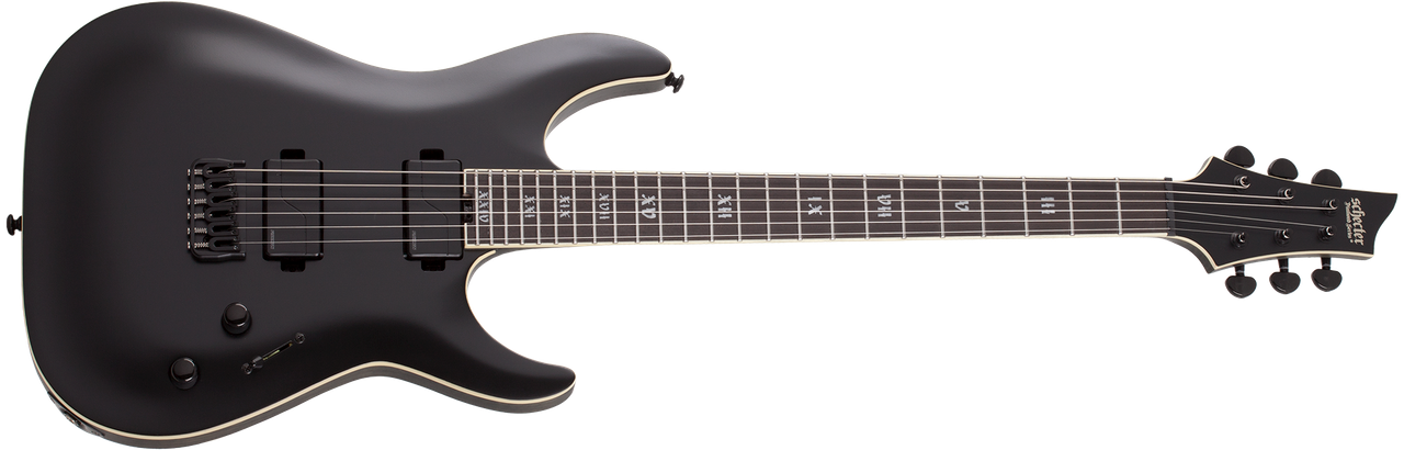 Schecter C-1 SLS Evil Twin Satin Black Electric Guitar (1347) | Musician Madness