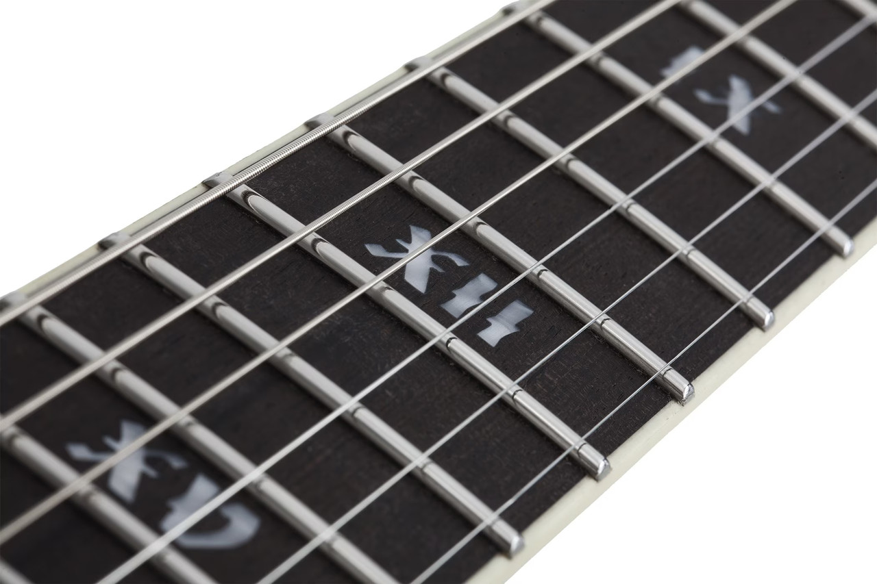 Schecter C-1 SLS Evil Twin Satin Black Electric Guitar (1347) | Musician Madness