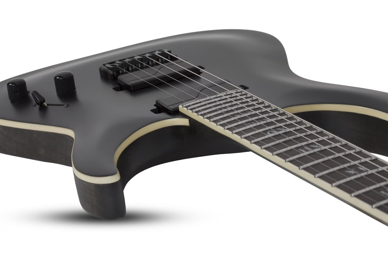 Schecter C-1 SLS Evil Twin Satin Black Electric Guitar (1347
