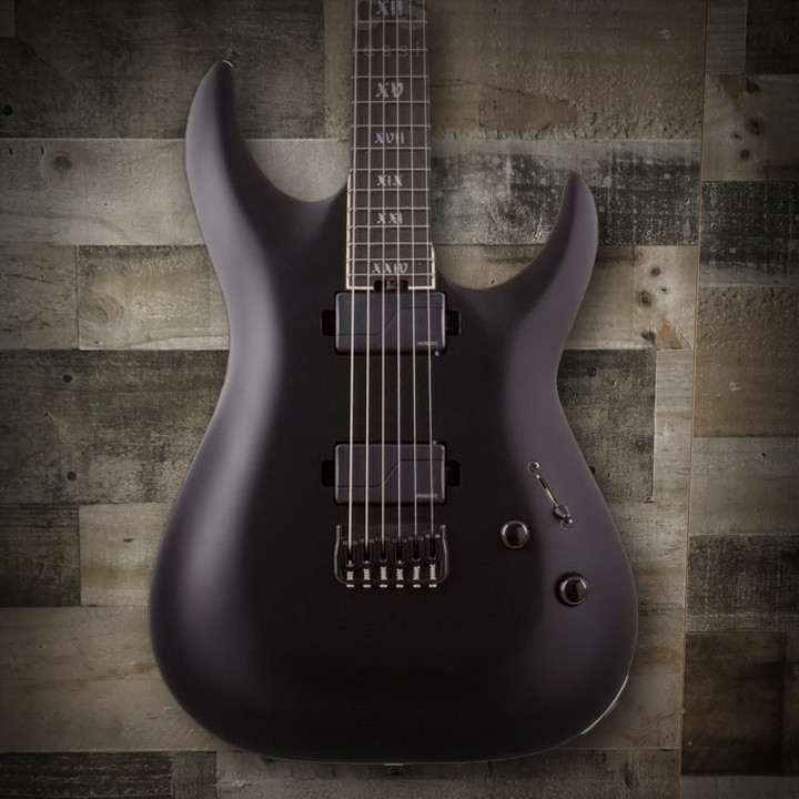 Schecter C-1 SLS Evil Twin Satin Black Electric Guitar (1347