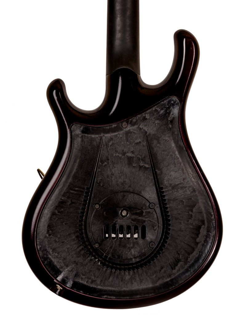 Flaxwood Voima Electric Guitar in Plum Dark Red finish – handcrafted Finnish design with contoured body, dual pickups, and exceptional modern tone