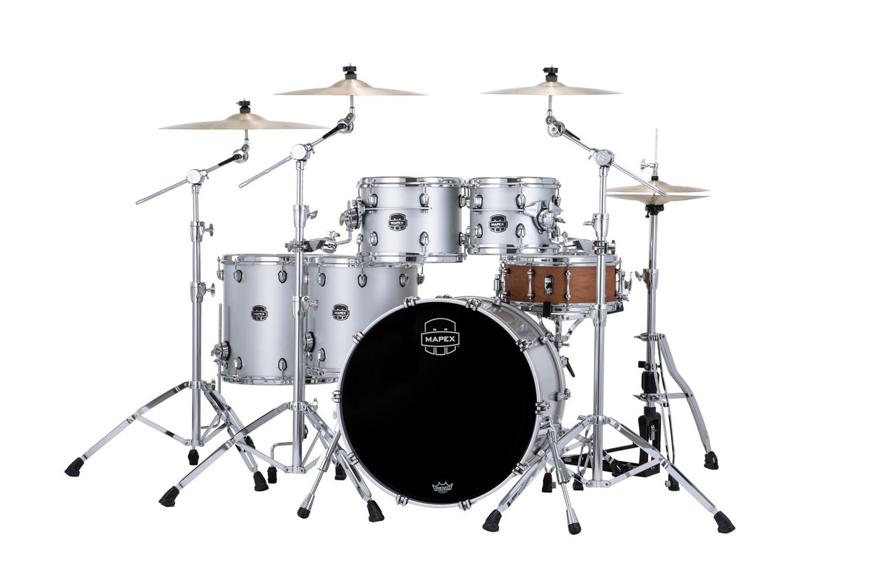 Mapex Saturn Evolution Workhorse Shell Pack 5-Piece - Iridium Silver (SE628XMPD) | Musician Madness