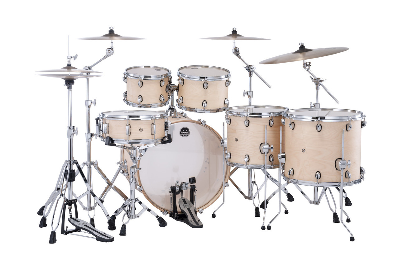 The Mapex Mars Maple MM628SFUNW Studioease Shell Pack includes 100% maple shells for warm, resonant tone with smooth mids and articulate highs. The Studioease configuration provides fast tom sizes for improved response and clarity. Finished in elegant Natural Satin, the kit also features SONIClear bearing edges for easier tuning and maximum tonal consistencyÃ¢â‚¬â€ideal for recording studios, gigging drummers, and players seeking premium performance at an exceptional value.