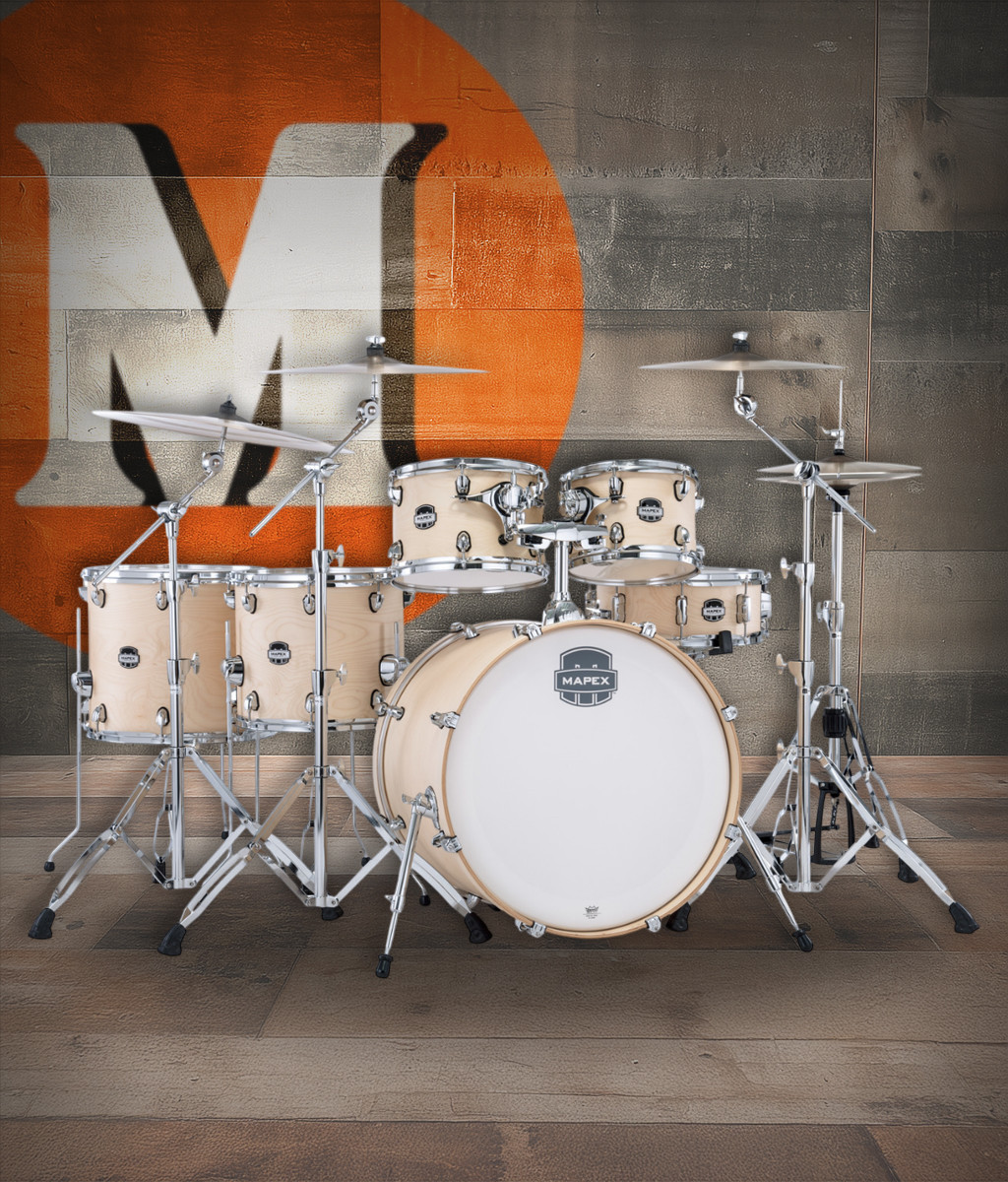 The Mapex Mars Maple MM628SFUNW Studioease Shell Pack includes 100% maple shells for warm, resonant tone with smooth mids and articulate highs. The Studioease configuration provides fast tom sizes for improved response and clarity. Finished in elegant Natural Satin, the kit also features SONIClear bearing edges for easier tuning and maximum tonal consistencyÃ¢â‚¬â€ideal for recording studios, gigging drummers, and players seeking premium performance at an exceptional value.