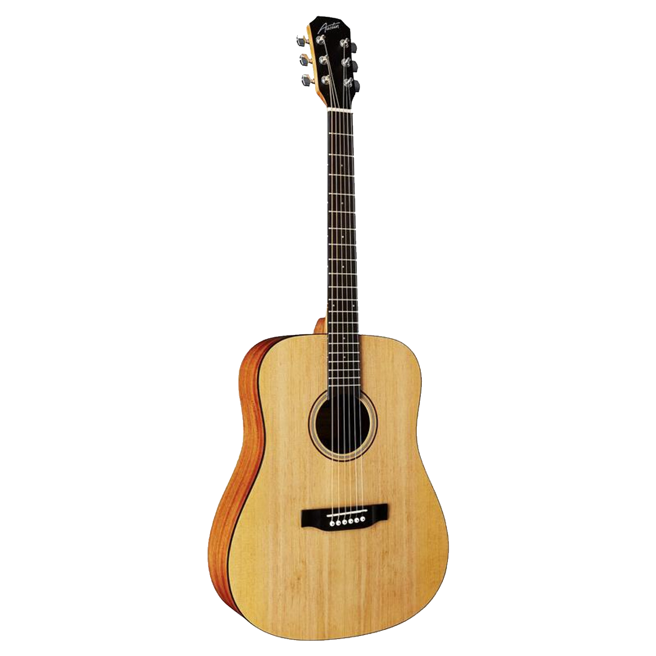 The Austin AA25DS Acoustic Dreadnought features a classic full-size dreadnought body that delivers bold projection and warm tone. Its satin natural finish provides a smooth, comfortable feel, while the easy-playing neck makes it great for beginners and intermediate players. A reliable, budget-friendly option for practice, lessons, and songwriting.