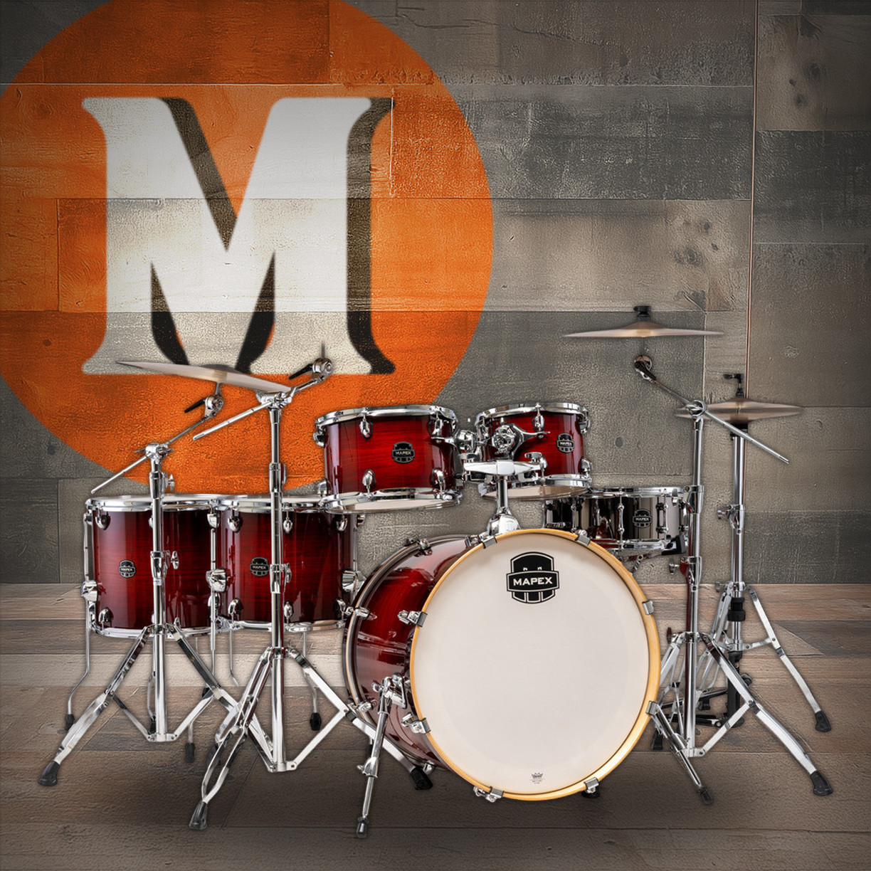 Mapex Armory Studioease Shell Pack Fast Tom - Red Onyx Burst (AR628SFUVNR) | Musician Madness