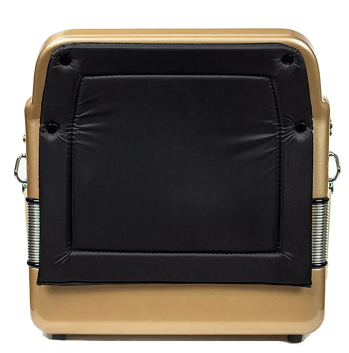 Hohner Anacleto Rey Aguila RA TTS FBbEb/EAD Two-Tone Compact Accordion Gold Chrome | Musician Madness