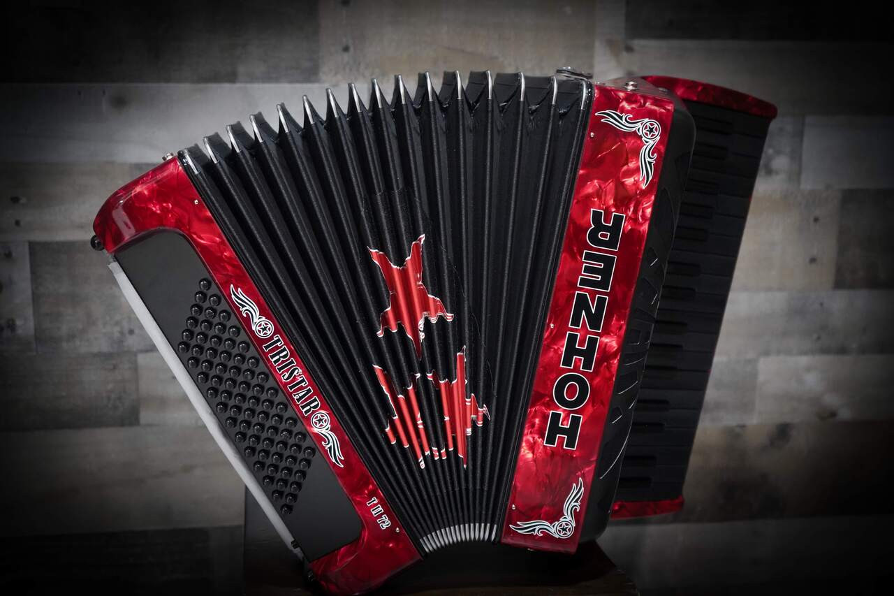 Explore the Hohner Tristar II 72 Bravo Series Accordion—German precision, rich tone, and smooth playability for advancing players. Shop Musician Madness now!