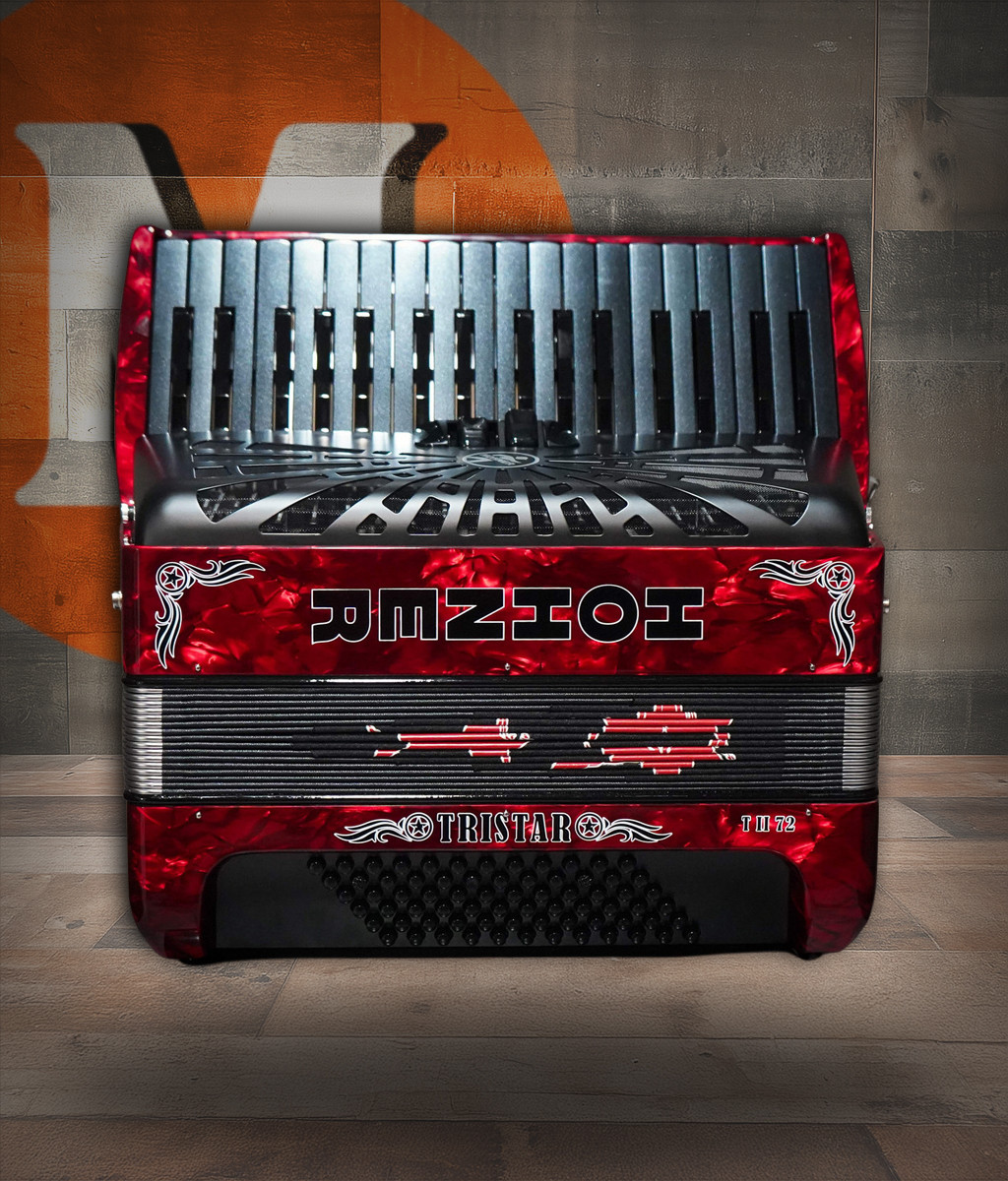Hohner Tristar II 72 Bravos Series Piano Accordion (TRISTAR II 72 RD) | Musician Madness