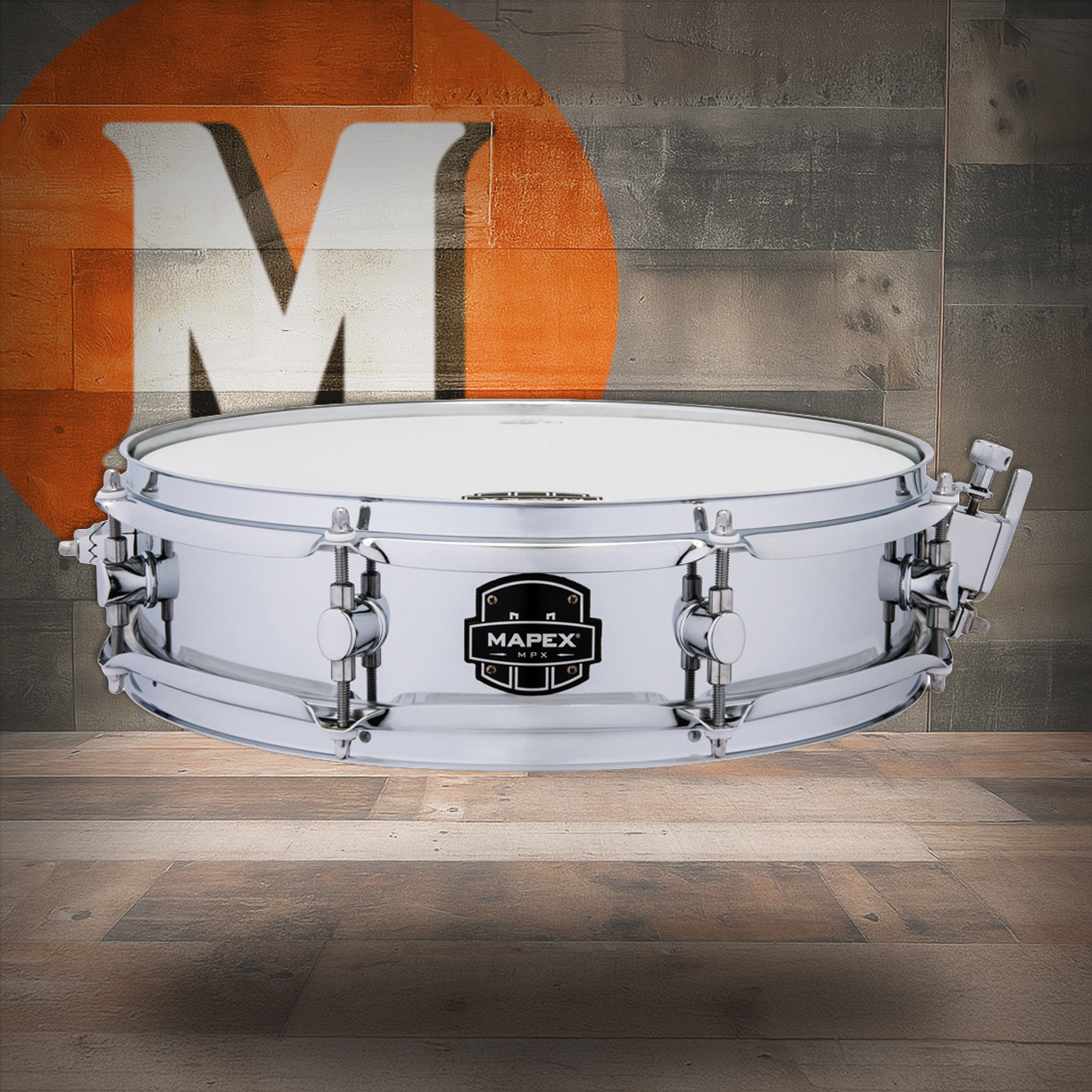 Mapex MPX 14  In. x3.5 In. Steel Shell Piccolo Snare Drum - Steel (MPNST4351CN) | Musician Madness
