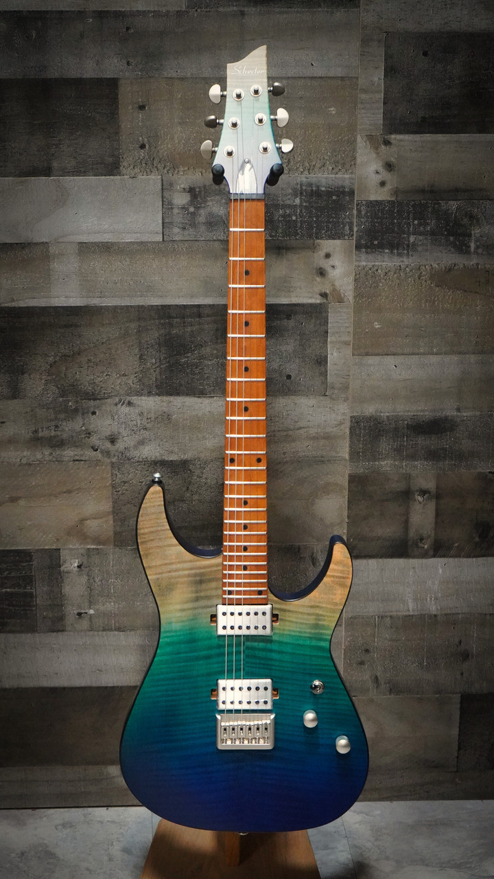 Schecter C-1 Standard Plus Blue Fade Electric Guitar (3937