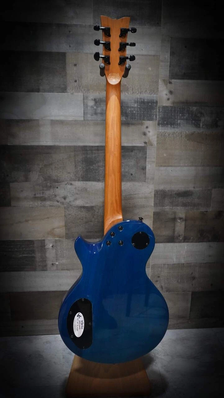 Schecter Solo Standard Ocean Blue Burst Burl Electric Guitar (3959) | Musician Madness