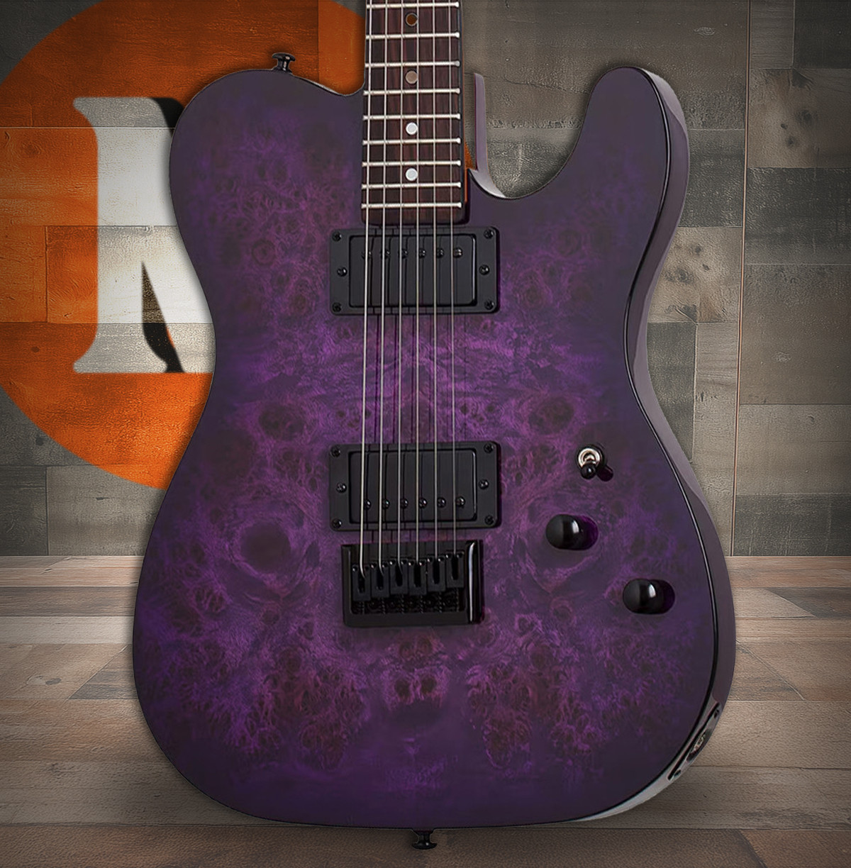 Schecter PT Standard Purple Burst Burl Electric Guitar (3956) | Musician Madness