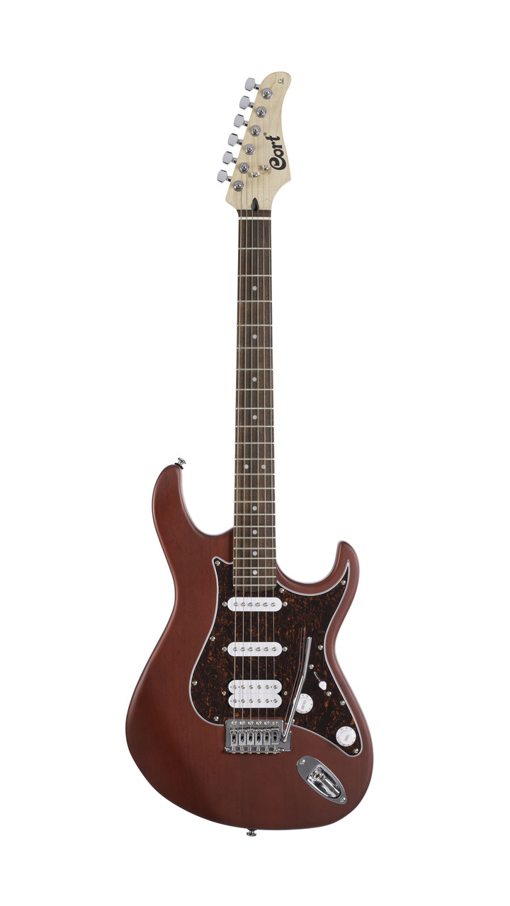 Cort G Series Cutaway Electric Guitar in Open Pore Black Cherry finish – double-cutaway body with versatile pickups, lightweight design, and sleek contoured top