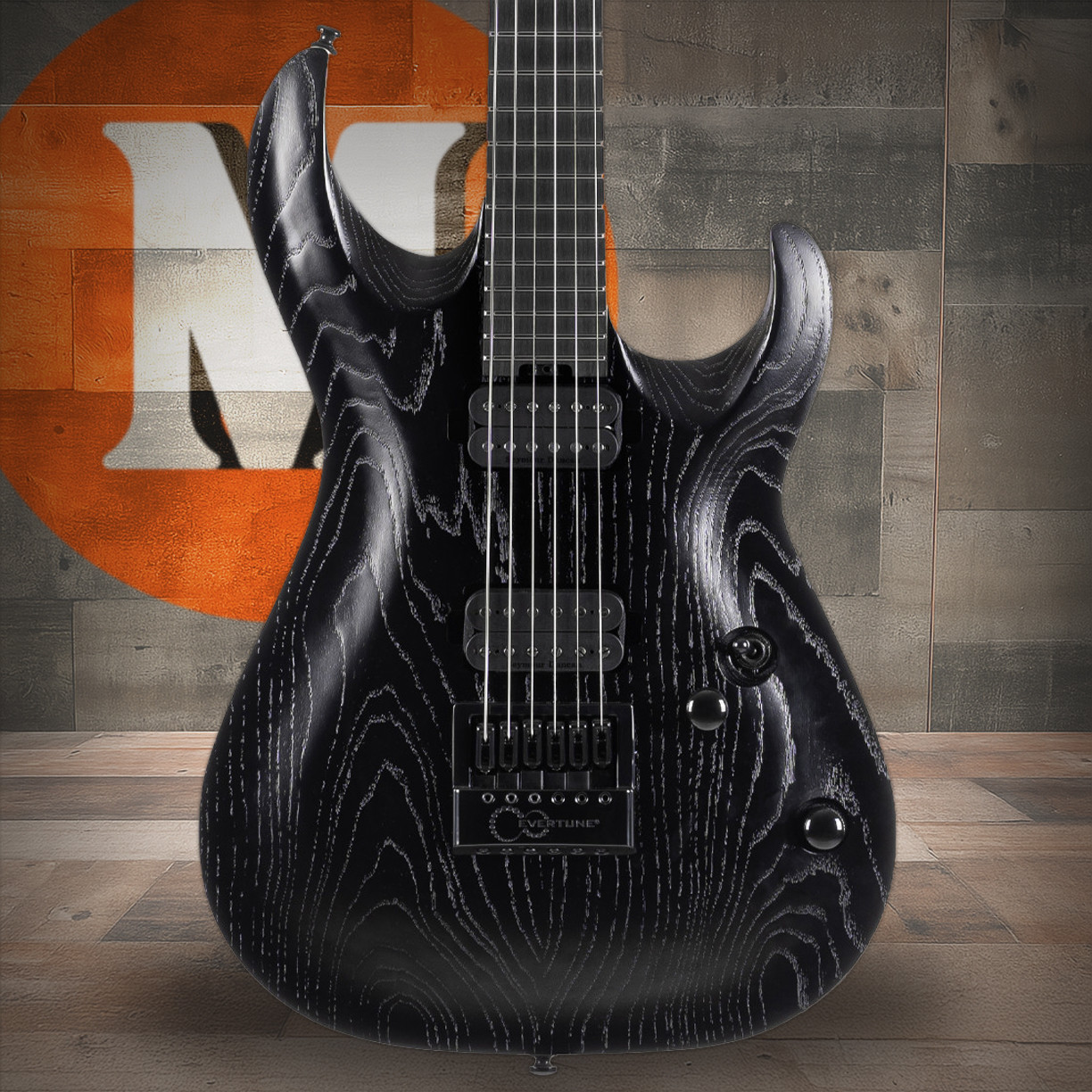 Cort KX Series Evertune Double Cutaway Electric Guitar - Open Pore Black | Musician Madness