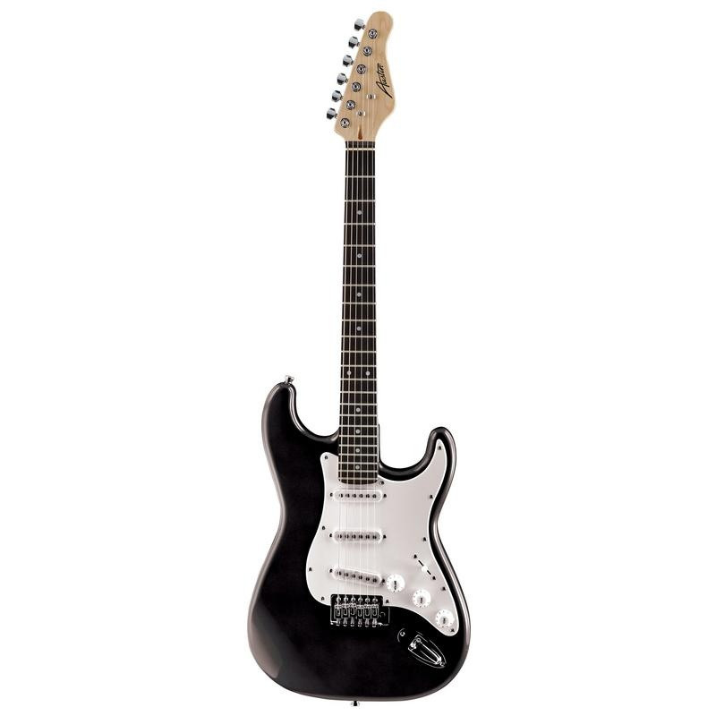 Austin AST100BK Classic Double Cutaway - Black | Musician Madness
