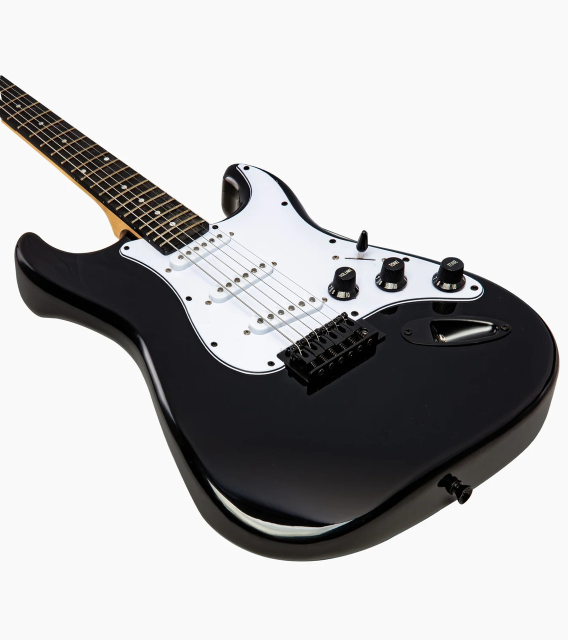 Austin AST100BK Classic Double Cutaway - Black|Musician Madness