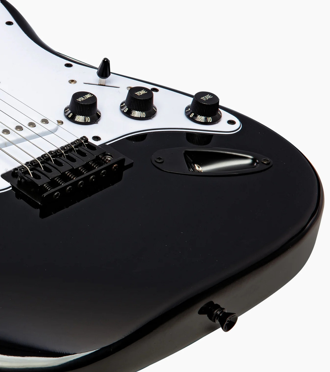 Austin AST100BK Classic Double Cutaway - Black | Musician Madness