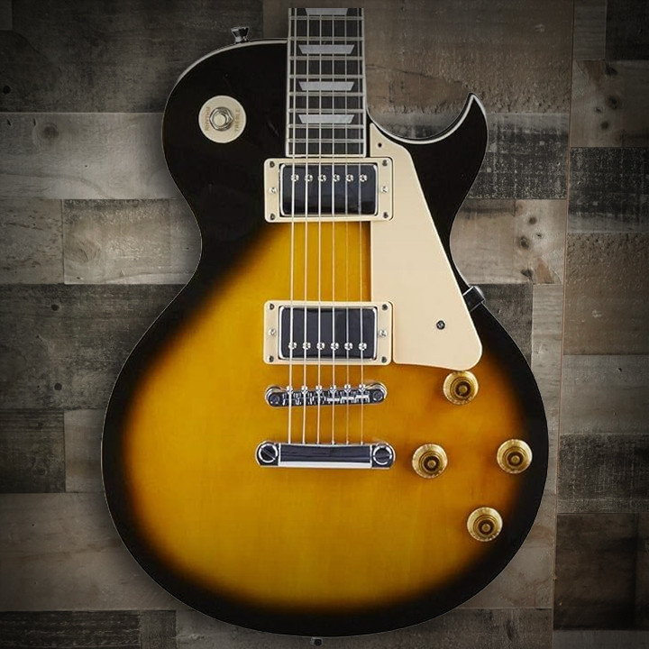 Austin AS6PROTS Classic Archtop Electric Guitar in Super 6-Pro Sunburst finish â€“ set-neck design with dual humbuckers, carved top, and vintage-inspired body shape