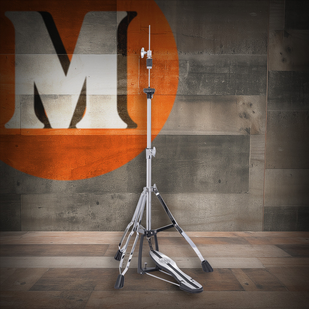 Mapex H410 400 Series Hi-Hat Stand in Chrome - lightweight double-braced hi-hat stand with smooth pedal response and adjustable height for reliable performance