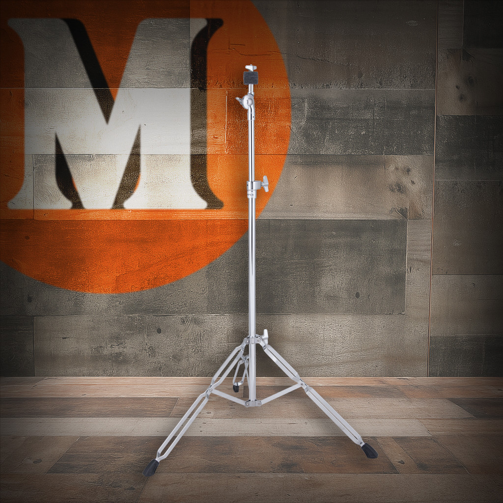 Mapex C250 250 Series Cymbal Stand in Chrome â€“ lightweight adjustable cymbal stand with double-braced legs, smooth adjustment, and durable chrome hardware
