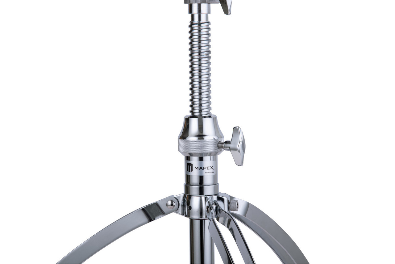 Mapex T660 Round Seat Top Drum Throne with Threaded Spindle – adjustable drum seat with padded round cushion, threaded height control, and double-braced chrome legs