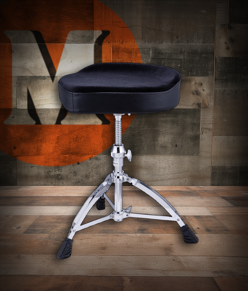 Mapex T685 Saddle Style Seat w/ Black Cloth Top Threaded Spindle | Musician Madness