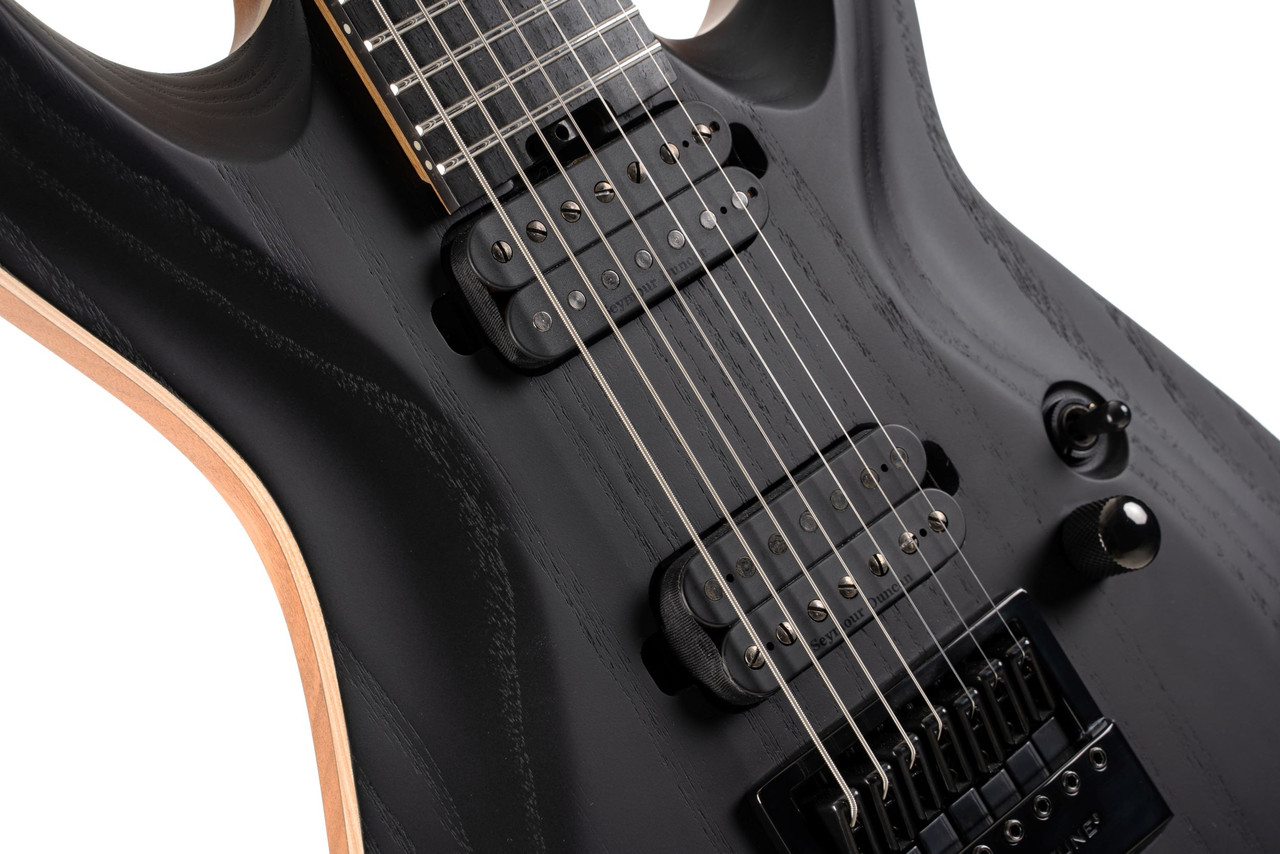 Cort KX707 EverTune 7-String Electric Guitar - Open Pore Black