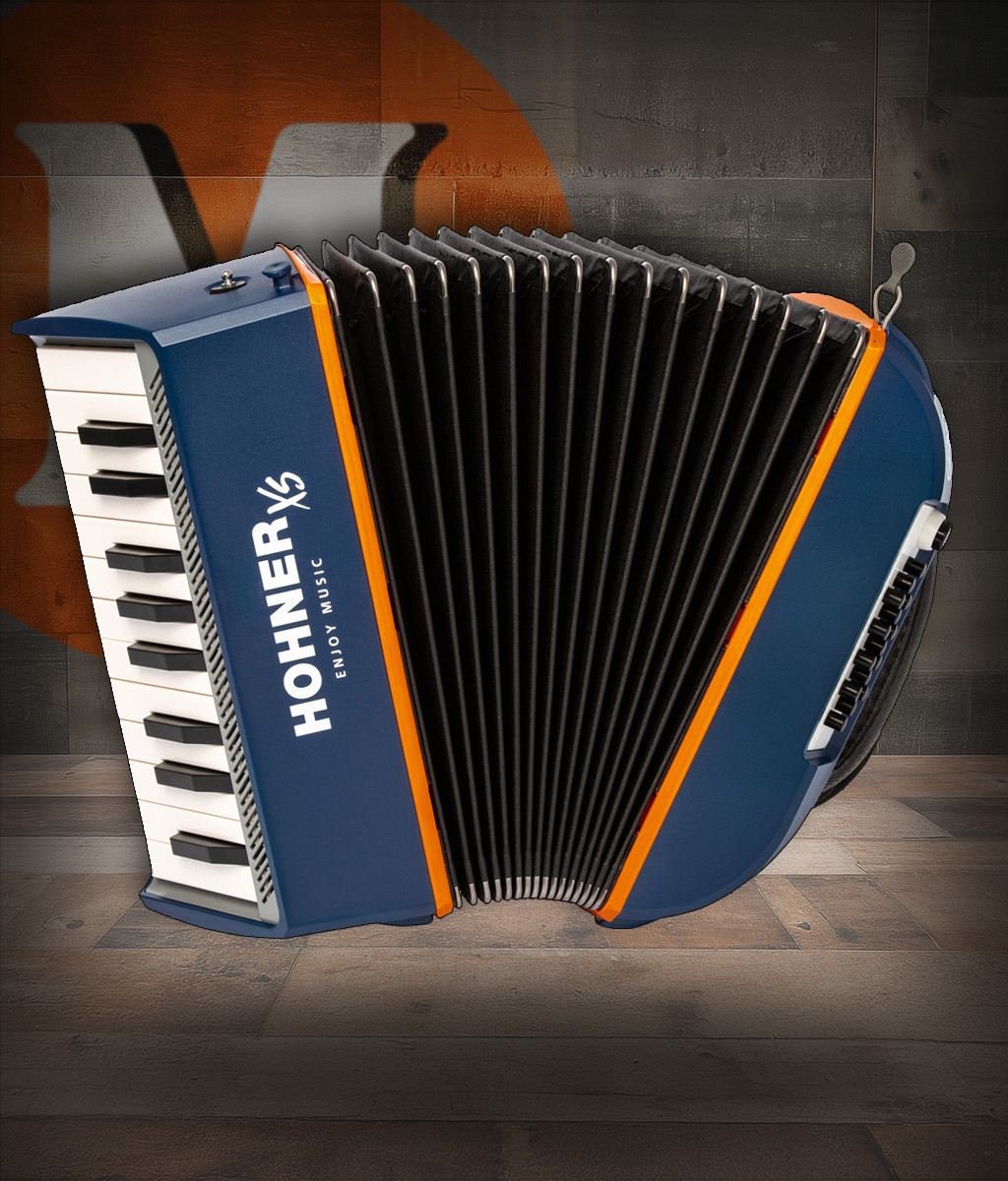 Hohner XS Child Accordion w/ Gigbag - Double Orange (XS-DBL) | Musician Madness
