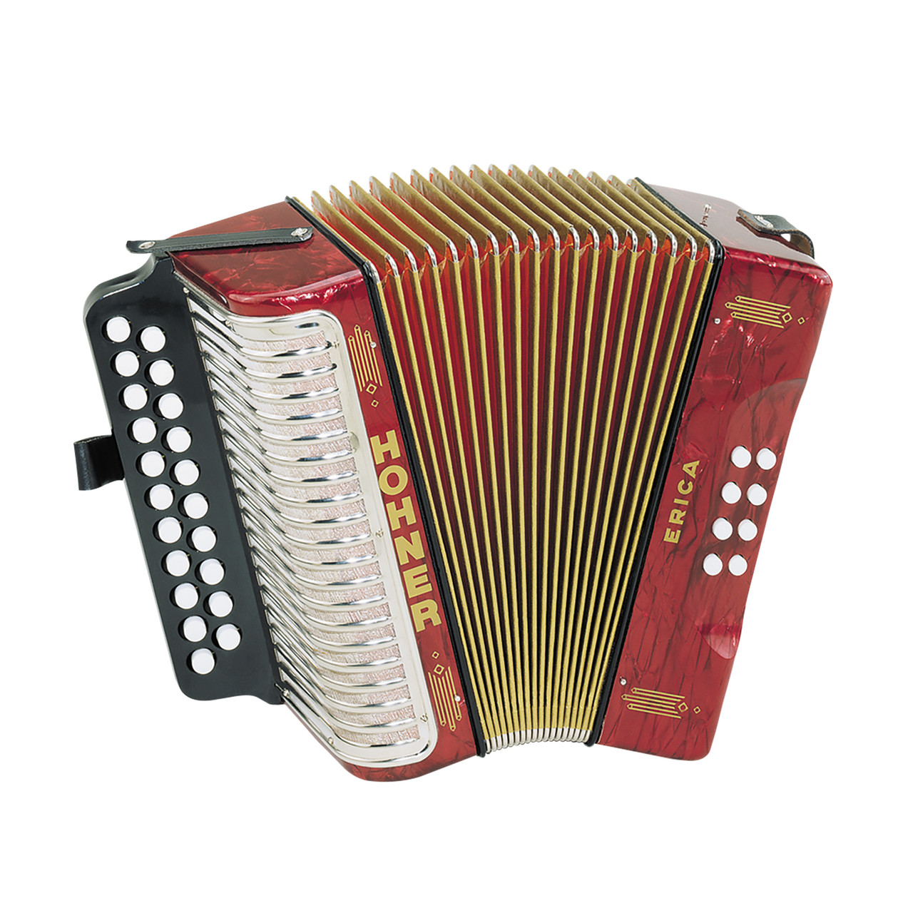 Hohner 1600/2 Erica Two-Row GC Accordion - Red (3000GR) | Musician Madness