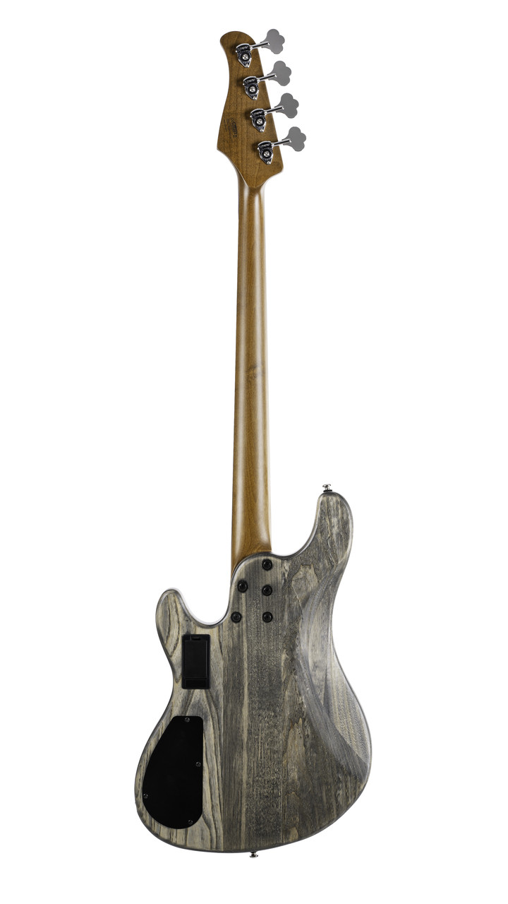 Cort GBMODERN4OPCG GB Series Modern Bass Guitar in Open Pore Charcoal Grey finish with Nordstrand pickups and roasted maple neck.