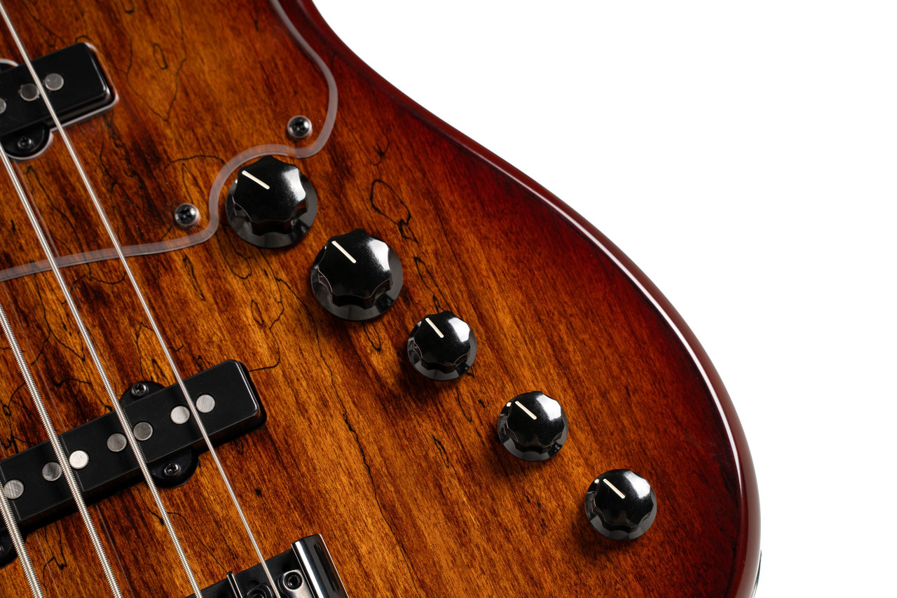 Cort GBFUSION5ABB GB Series Fusion 5-String Bass Guitar in Antique Brown Burst finish with Nordstrand pickups and active EQ.