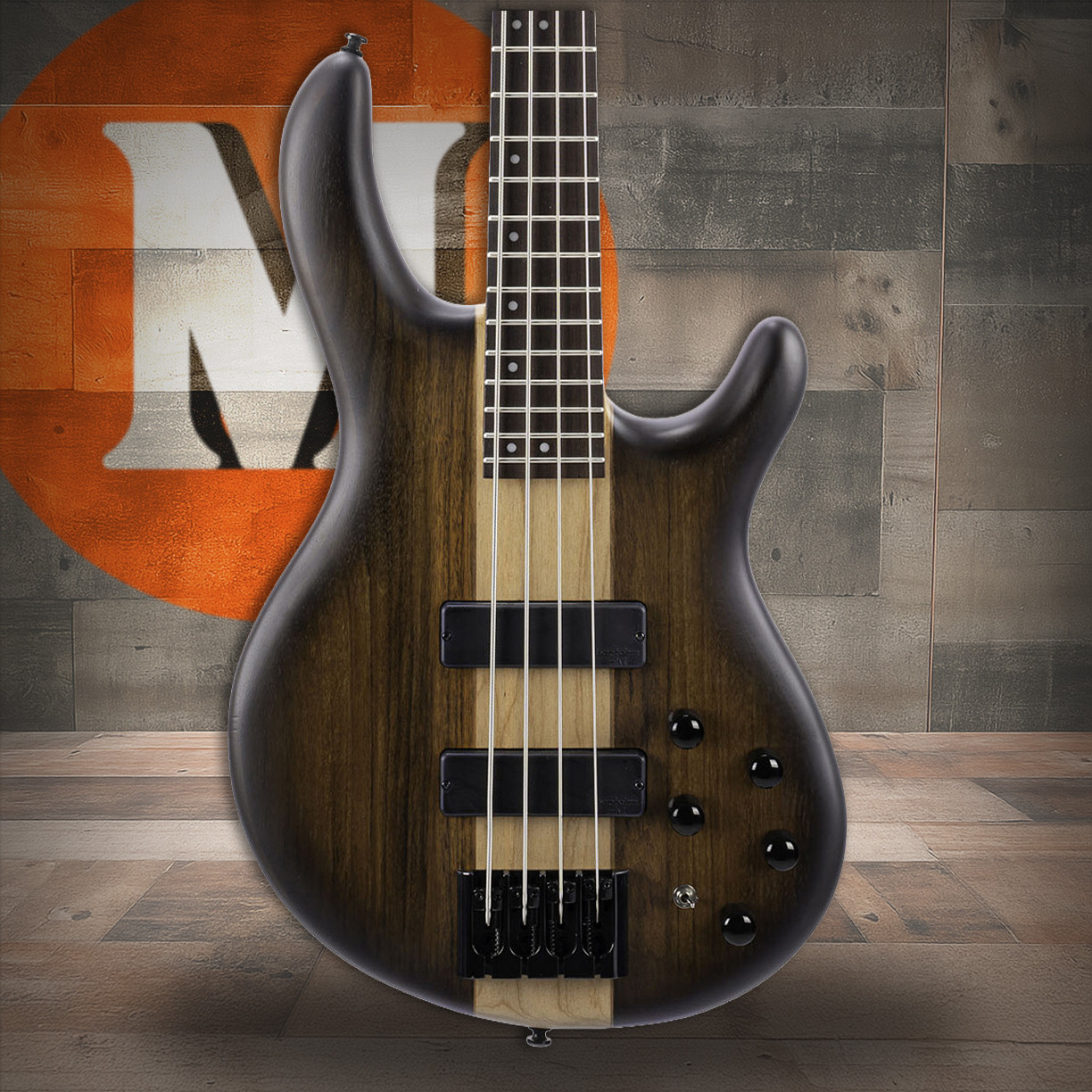 Cort Artisan Series C4 Plus OVMH Bass Guitar - Antique Brown Burst | Musician Madness