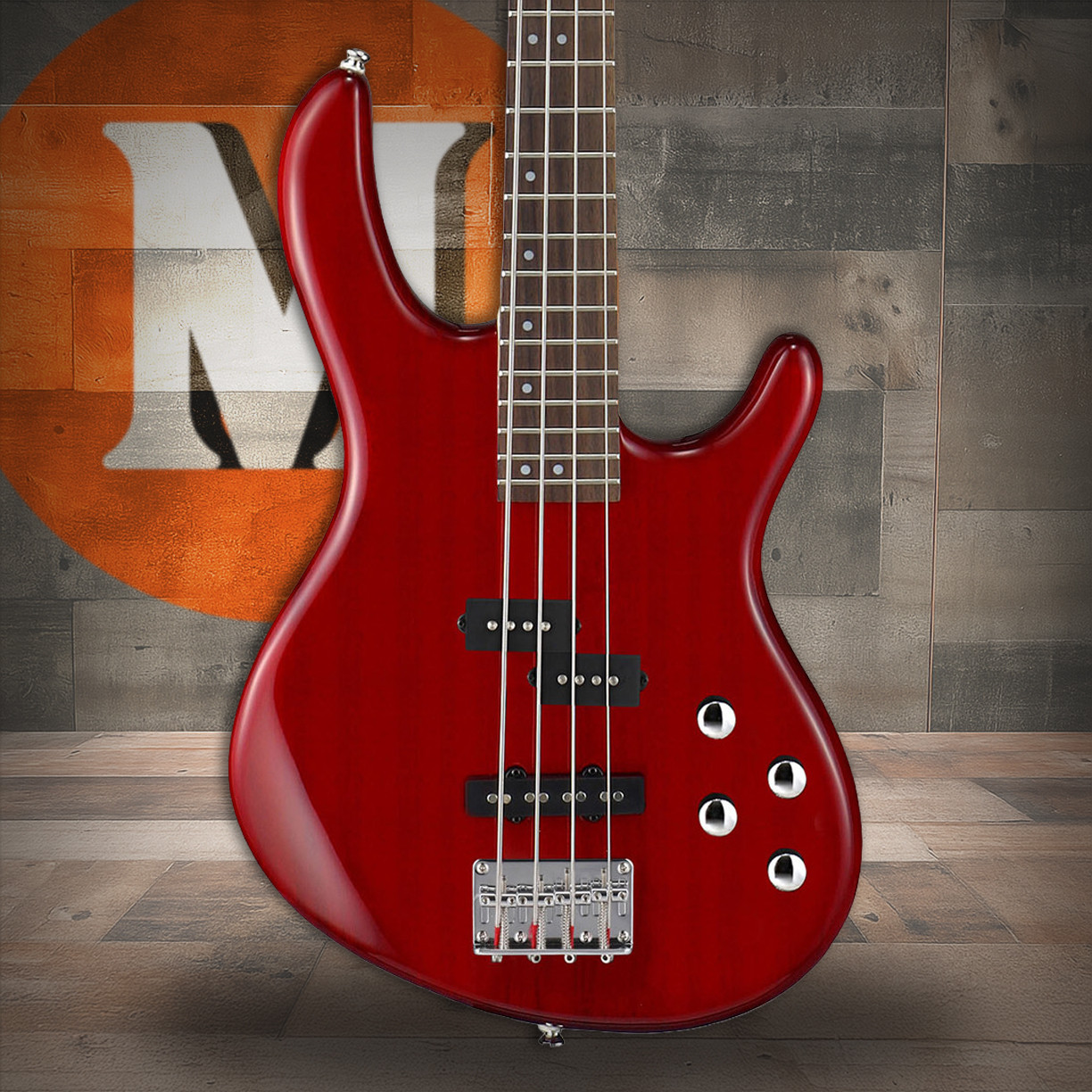 Cort ACTIONBASSPLUSTR Action Bass Guitar â€“ Trans Red | Musician