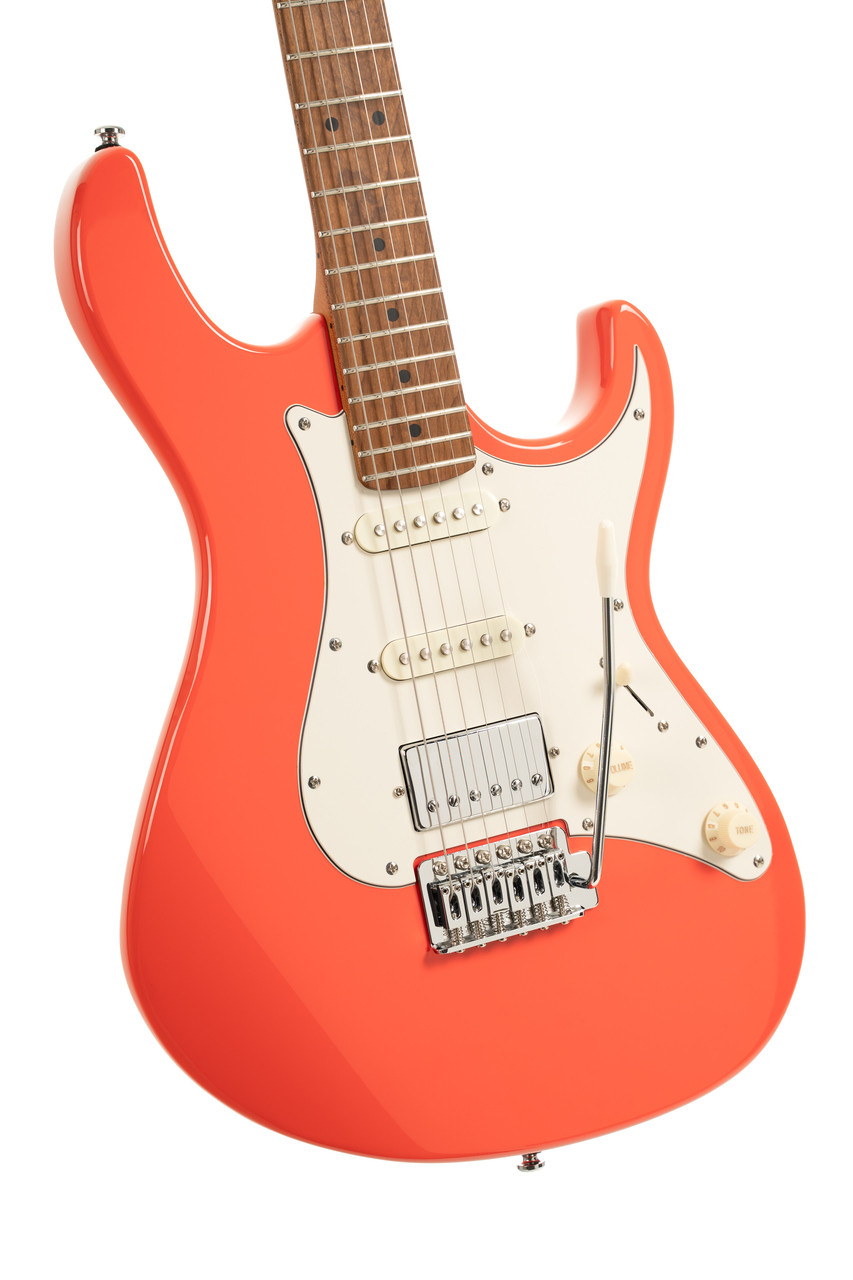 Cort G200SE Electric Guitar in Scarlet Red finish with HSS pickups and contoured body design.