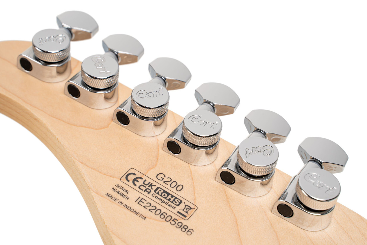 Cort G Series 200 Double Cutaway Electric Guitar in Pastel Pink finish with HSS pickups and contoured body design.