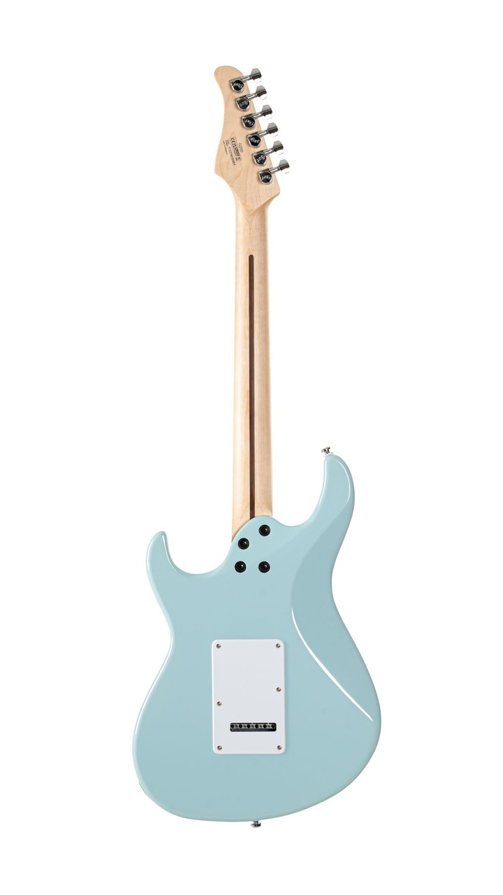 Cort G Series 200 Double Cutaway Electric Guitar in Sky Blue finish with HSS pickups and contoured body design.
