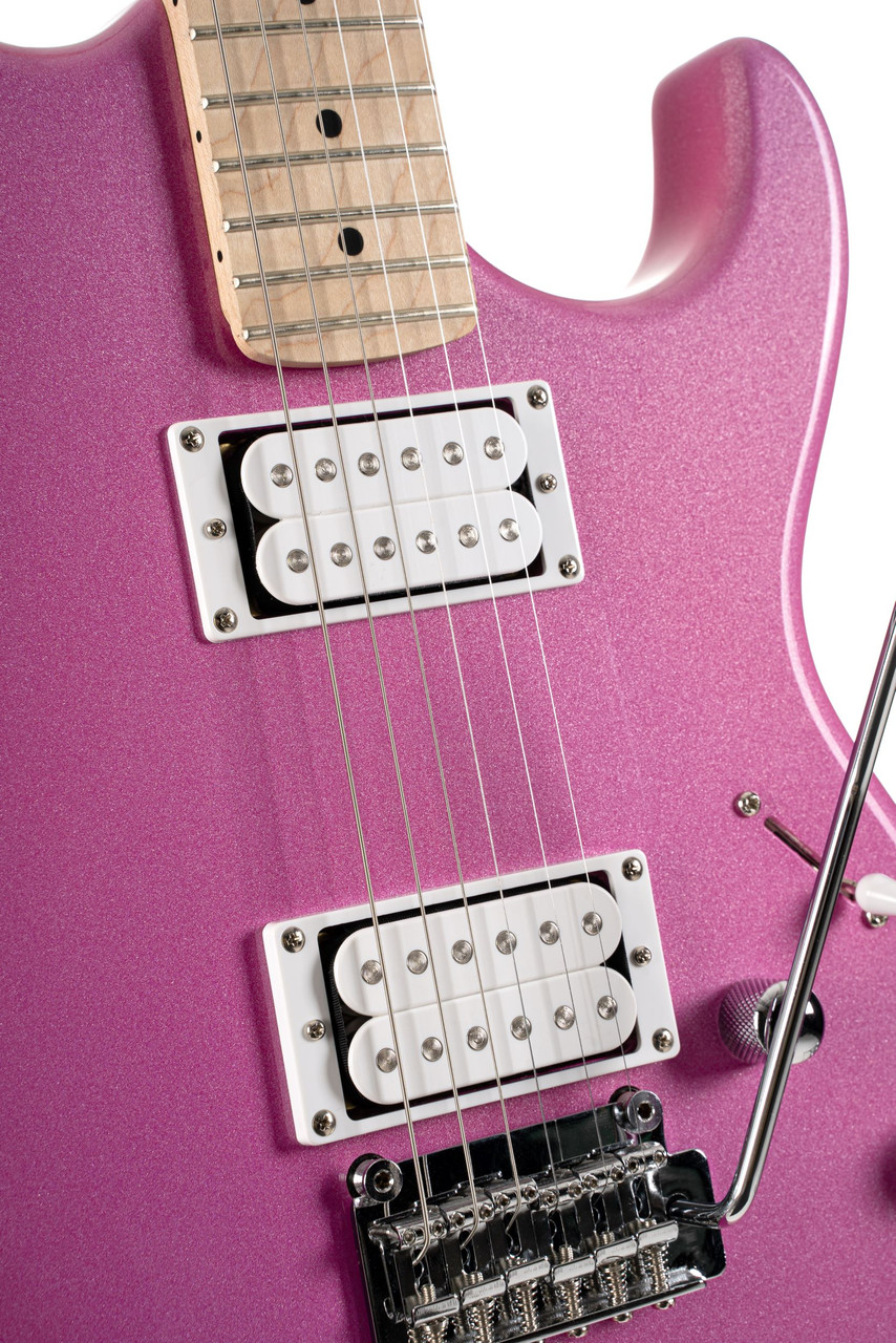 Cort G Series 250 Spectrum Double Cutaway Electric Guitar in Metallic Purple finish with HSS pickups and roasted maple neck.