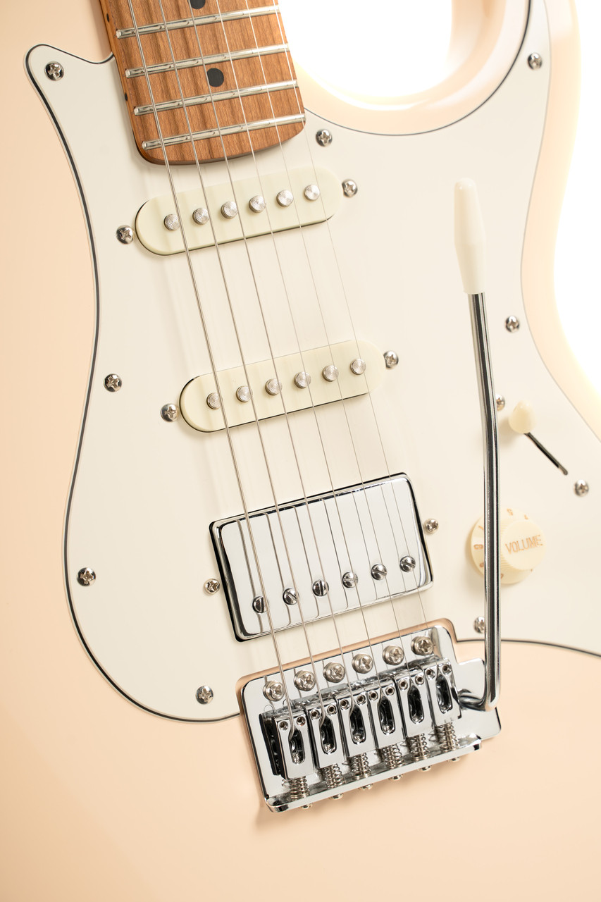 Cort G200SE Electric Guitar in Aged Cream finish featuring double cutaway body, versatile pickups, and vintage-style hardware – available at Musician Madness.