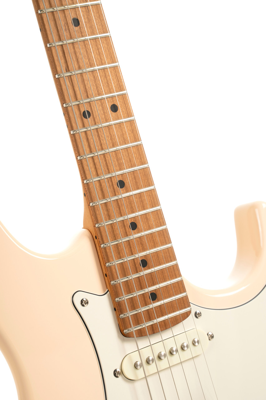 Cort G200SE Electric Guitar in Aged Cream finish featuring double cutaway body, versatile pickups, and vintage-style hardware – available at Musician Madness.