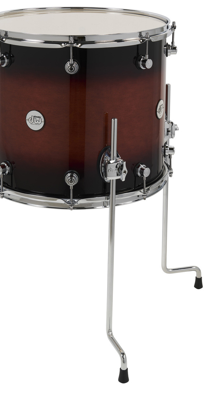 DW Design Series 4-Piece 22" Bass Drum Maple Shell Pack - Tobacco Burst w/Chrome Hardware | Musician Madness